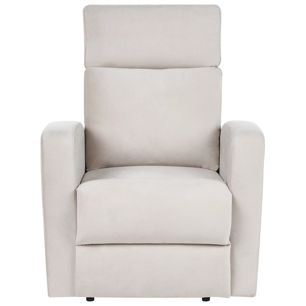 Set divano reclinabile manuale rivestito in velluto beige divano a 2 posti con poltrona design moderno funzione relax