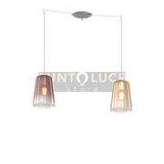 SOSPENSIONE CROMO SPOSTABILE 2 LUCI (1 AM + 1 RA) 1164CR-S2 S-AR