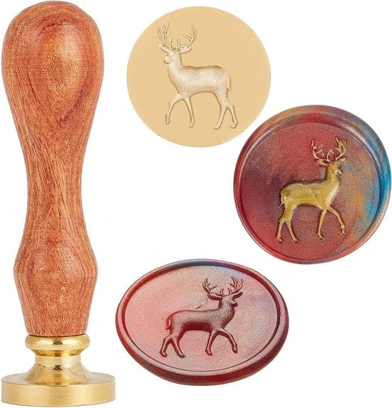 Sistema di Incisione a Cera 3D con Maniglia in Legno per Decorazioni di Matrimonio - Testa in Ottone Vintage - Incudine a Forma di Funghi - Sigillatura di Carte, Buste e Regali