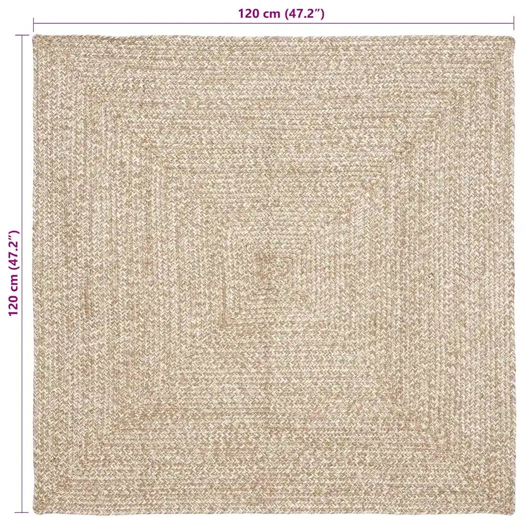 Tappeti per area Naturale e Bianco 120 x 120 cm Juta 42010477