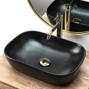 Lavabo Da Appoggio Rea Belinda Black Mat