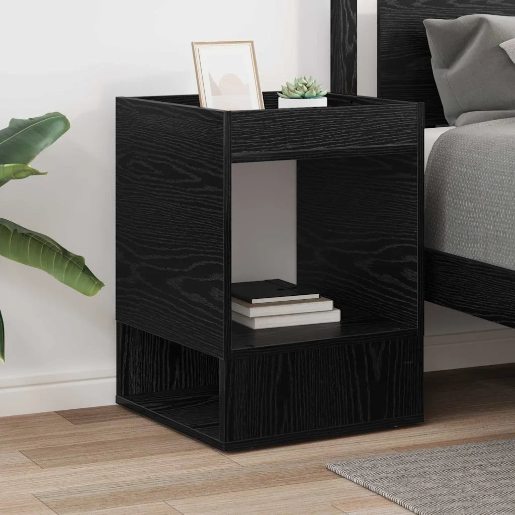 Tavolino Rovere Nero 40 x 40 x 56 cm Legno multistrato 890946
