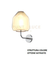APPLIQUE OTTONE SAT. VETRO BETA AMBRA 1176OS-A BETA-AM