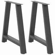 Set di 2 gambe regolabili a forma di A per tavolo da pranzo 70 x 73 cm robuste e moderne in acciaio antracite 02_0057130