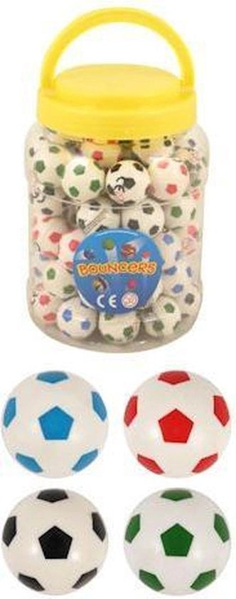 72 Pezzi - Palloni da Calcio con Salti Ø3.5 Cm in Scatola - Regali di Natale - Pallone da Saltare - Regalo - Sorpresa per Bambini - Ragazzi