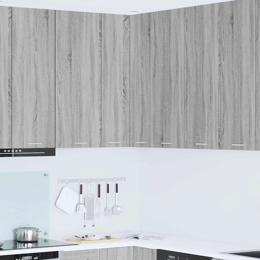 Armadio pensile Grigio Sonoma e Bianco 57 x 57 x 100 cm