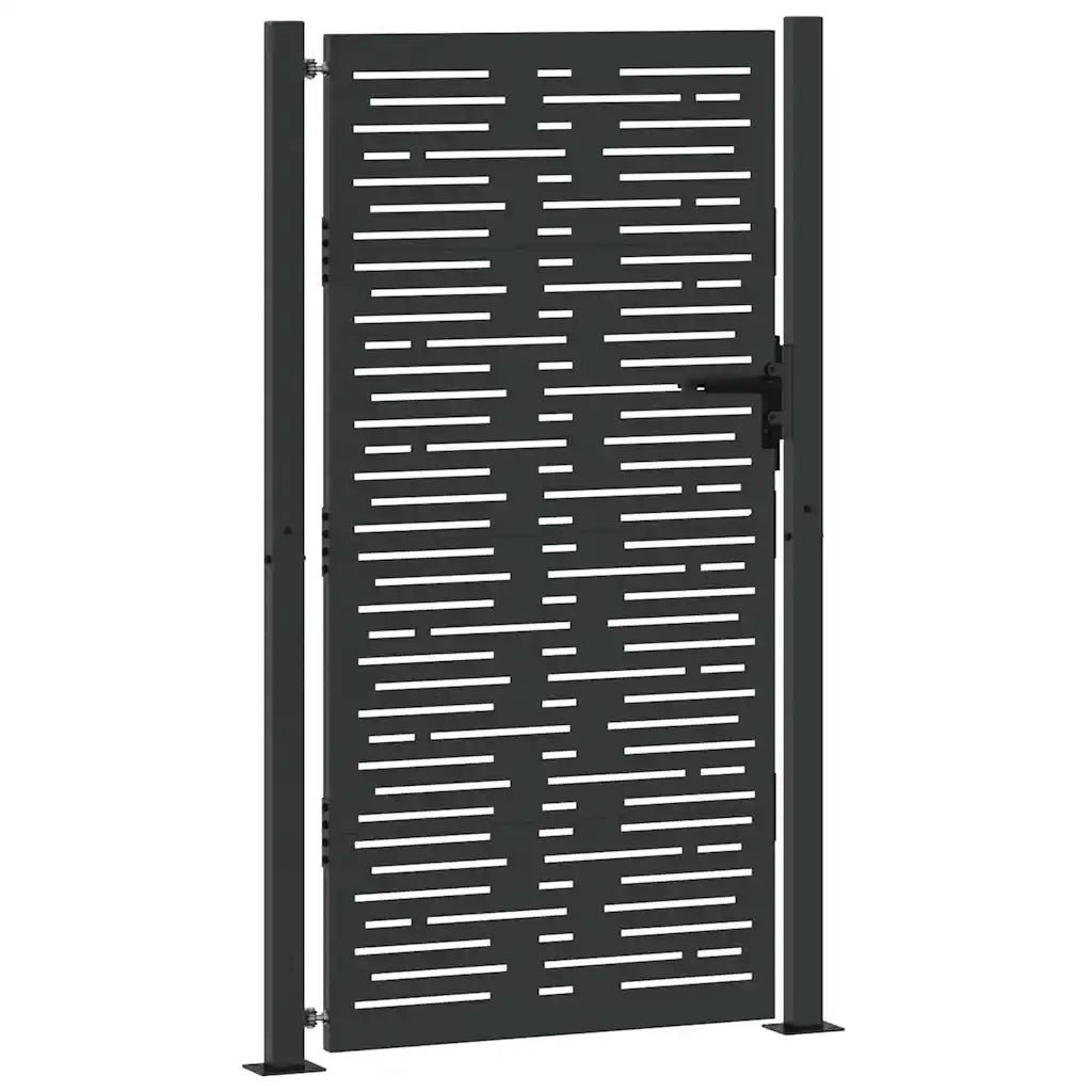 vidaXL Cancello da giardino, Cancello da Giardino 105x75 cm Design Quadrato in Acciaio Corten
