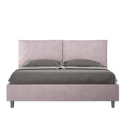 Letto matrimoniale senza rete imbottito 160x200 microfibra glicine Antea