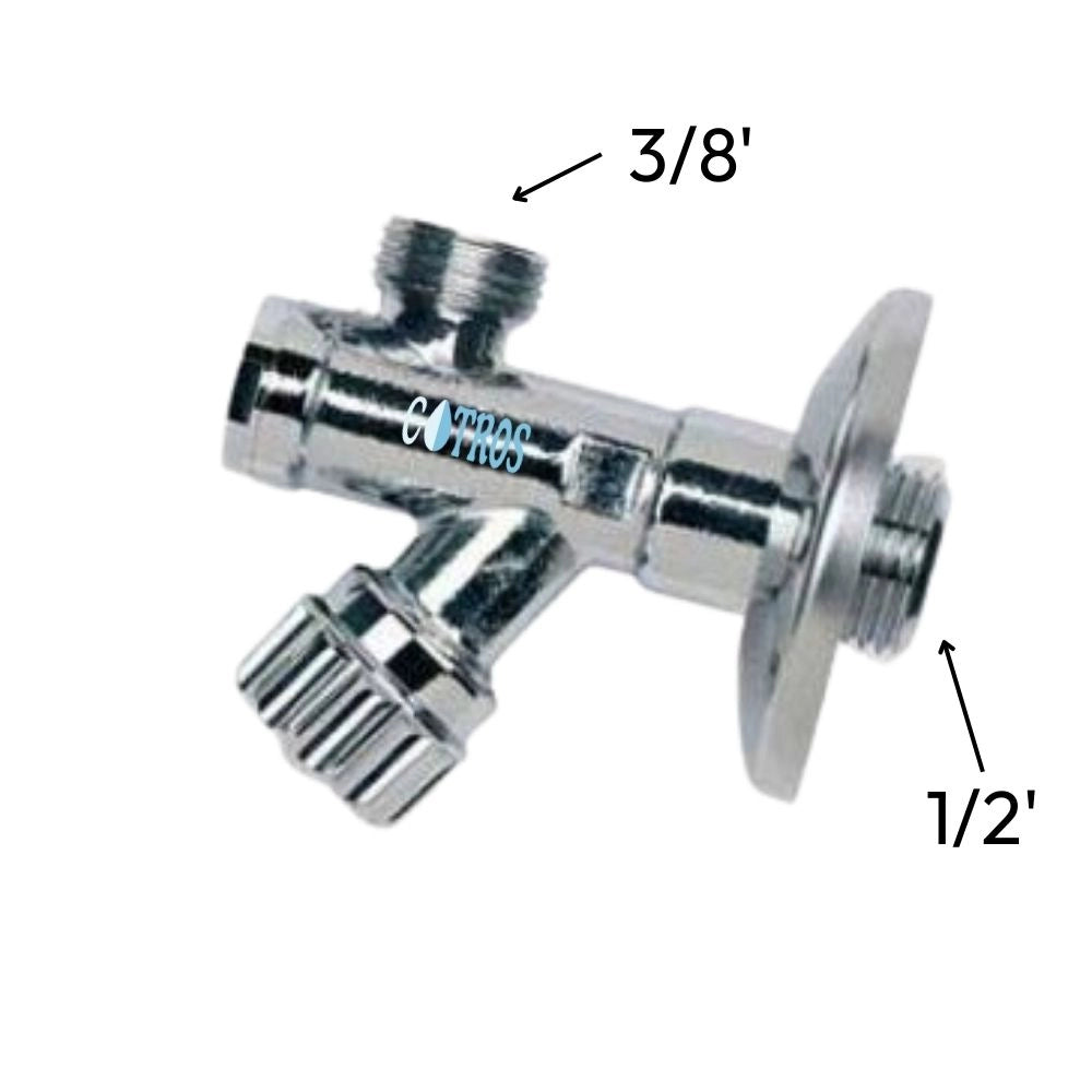 Rubinetto ottone cromato 1/2 filtro vitone senza snodo rosone sottolavabo *** (quantita) pezzi 10, confezione 1