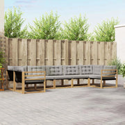 Set di divani da esterno 7 pcs Bianco e Grigio Chiaro