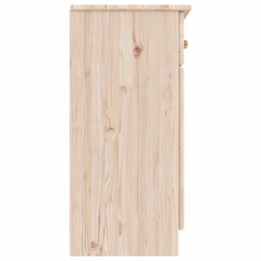 Buffet credenza cassettiera armadio mobile contenitore organizer per cucina soggiorno salotto 77 x 35 x 73 cm legno massello di pino marrone 02_0029676