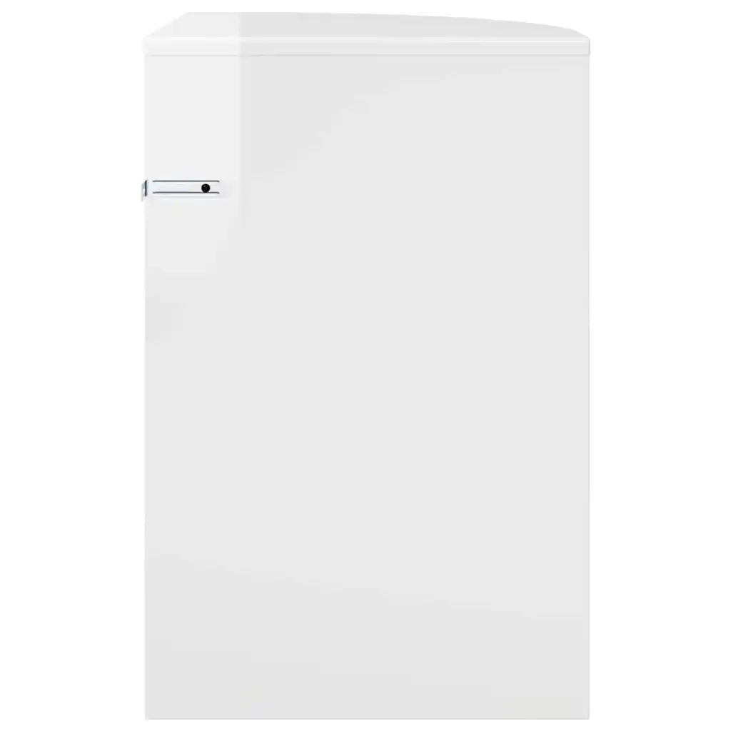 Tavolino | Tavolo laterale Bianco Lucido 39,7 x 39,7 x 60 cm Legno multistrato