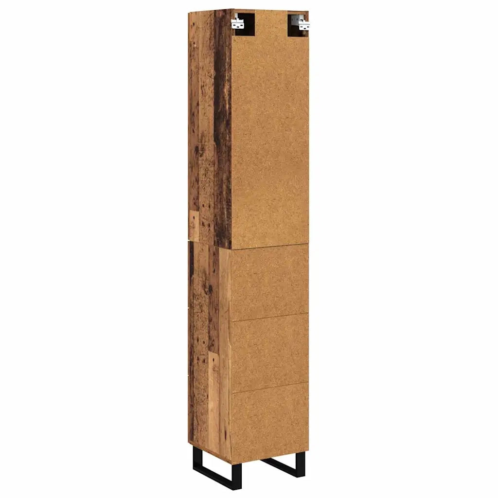 Credenza | Madia | Buffet da pranzo | Armadio da pranzo Legno vecchio 34,5 x 34 x 180 cm Legno multistrato