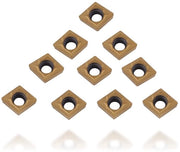 Set di Piastrine da Sostituzione 10 pezzi - Strumenti di Taglio in Metallo Duro - Componenti per Tornio - Alta Durata - 10 x 6 x 2,5 mm - Adatto per Acciaio - Piastrine da Taglio