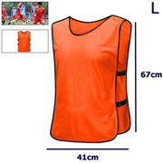 Trade Shop - Pettorina Da Allenamento Gilet Casacca Sportiva Scuola Calcio Sport Basket Color - Arancione   L