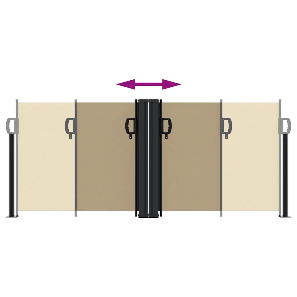 Tenda da Sole Laterale Retrattile Beige 100x600 cm
