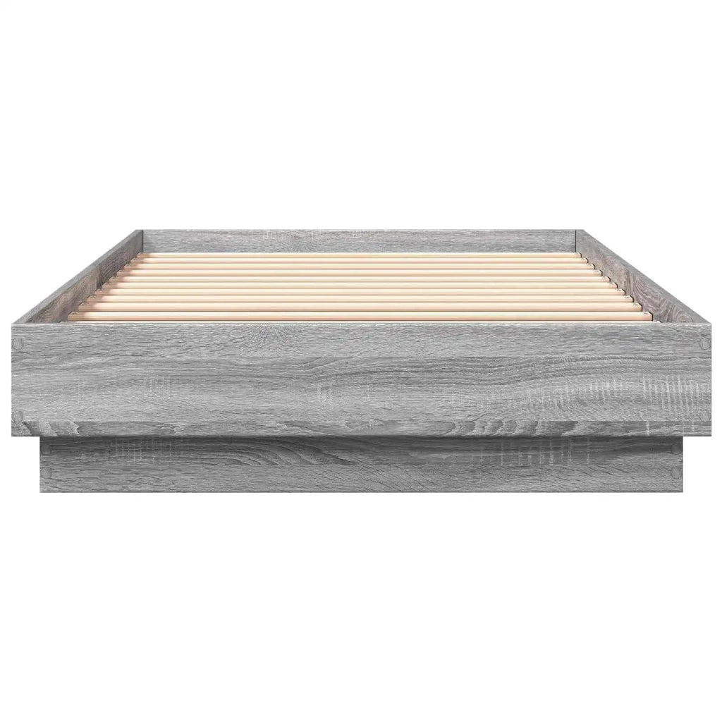 Struttura letto a pavimento Sonoma grigio 80 x 200 cm