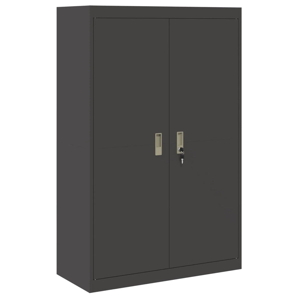 Armadio Nero 90 x 40 x 140 cm Acciaio