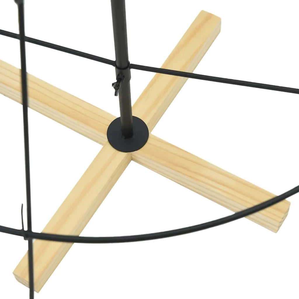 Albero a Cono di Natale con supporto-Decorazioni natalizie Nero 150 cm Acciaio