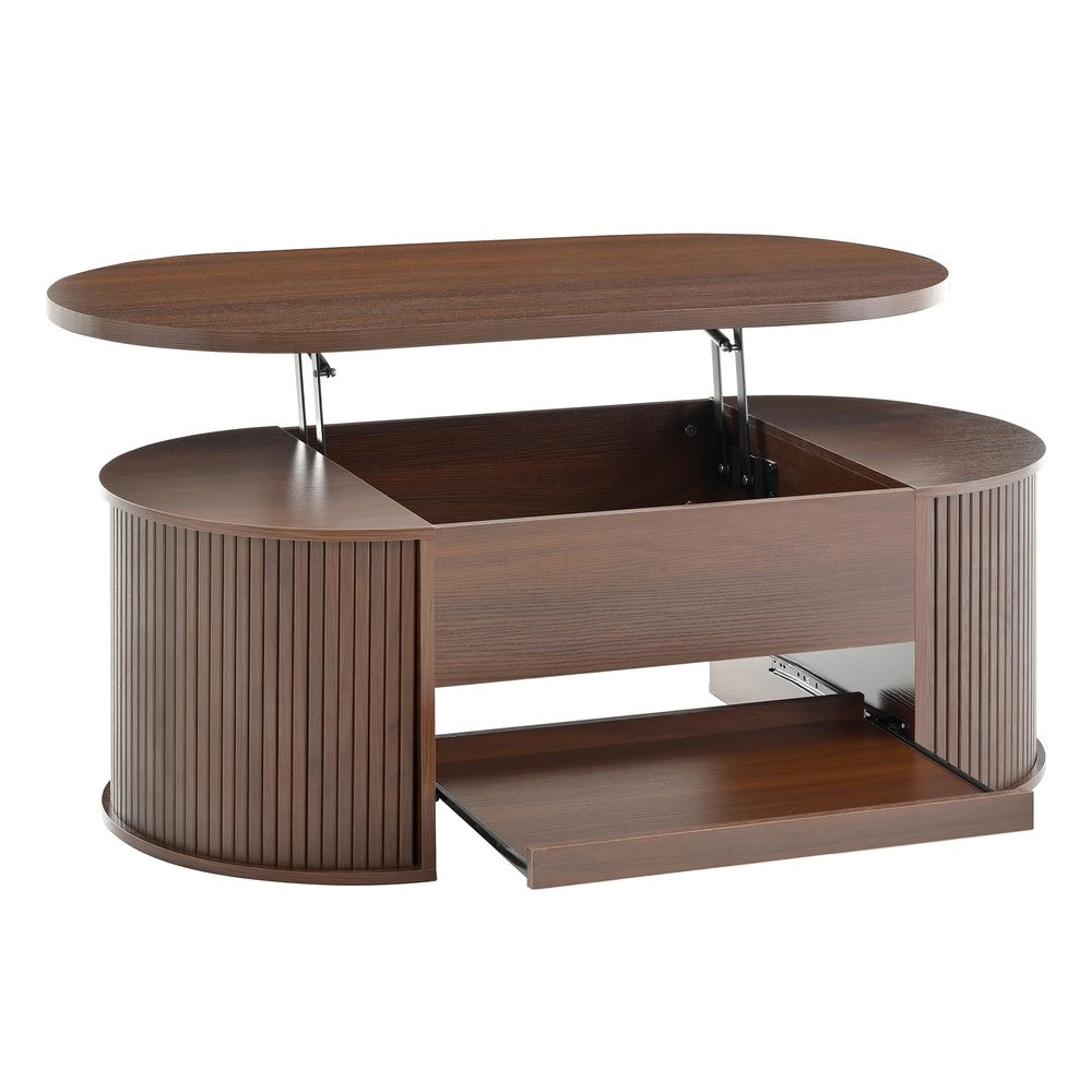 Tavolino da Caff¨¨ Alzabile con Ripiano Estraibile ¨C MINIMAL ¨C Legno, Design Moderno Soggiorno