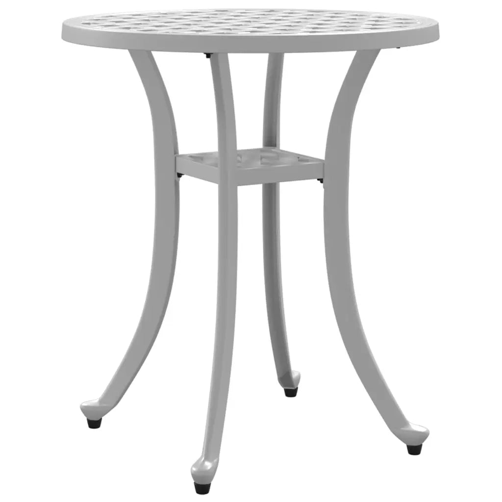 Tavolo da Giardino Bianco Ø48x53 cm in Alluminio Pressofuso 4002825