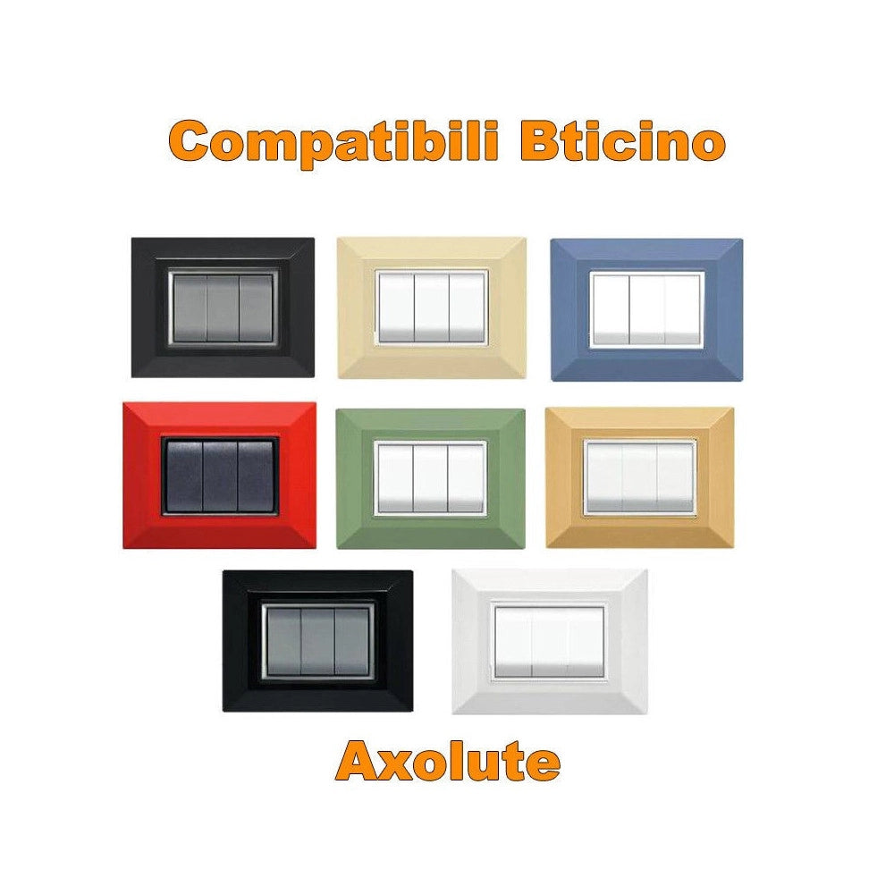 Trade Shop - Placca Placchetta Placchette Compatibili Per Serie Axolute Bticino Colorate Sq -