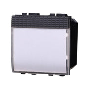 Pulsante Targa Portanome 2P 2M Campanello Colore Nero Compatibile Con Bticino Living International