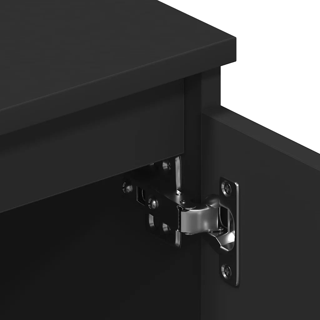 Mobile Porta TV Nero 140x40x35,5 cm in Legno Multistrato 800649