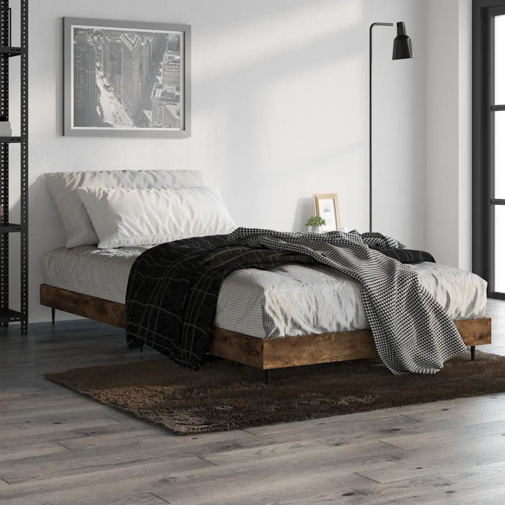Giroletto senza Materasso Rovere Fumo 90x200 cm in Truciolato 832274