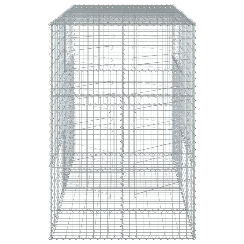 Cesto Gabbione con Copertura 200x100x150 cm in Ferro Zincato 3295214