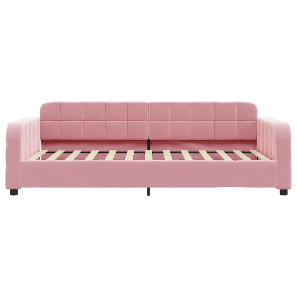 Divano Letto con Letto Estraibile Rosa 90x200 cm in Velluto 3196932