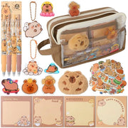 Etui 67-dell'accessorio per bambini con pennarelli in gel, adesivi, note adesive, clip, appesi e spilli