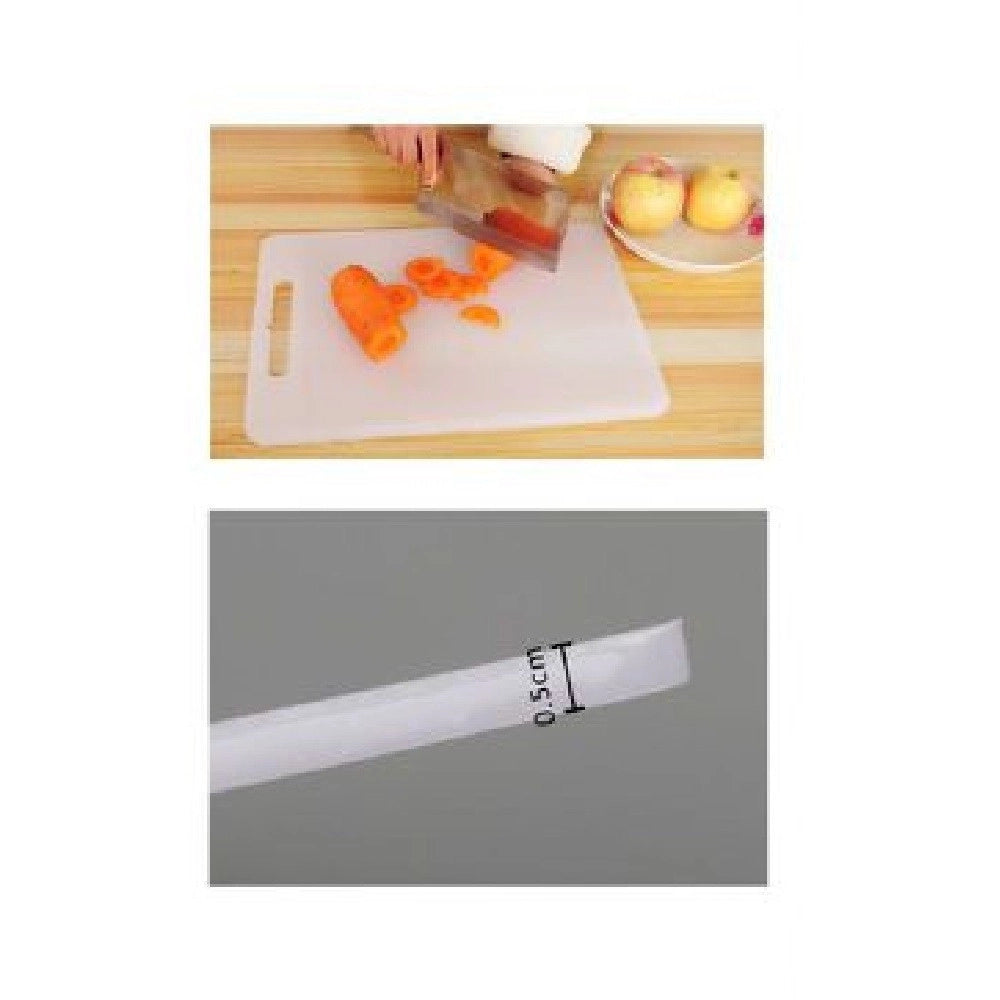 Trade Shop - Tagliere Plastica Con Canale Scanalatura 30x20x0.5cm Frutta Verdure Cucina 99412 -