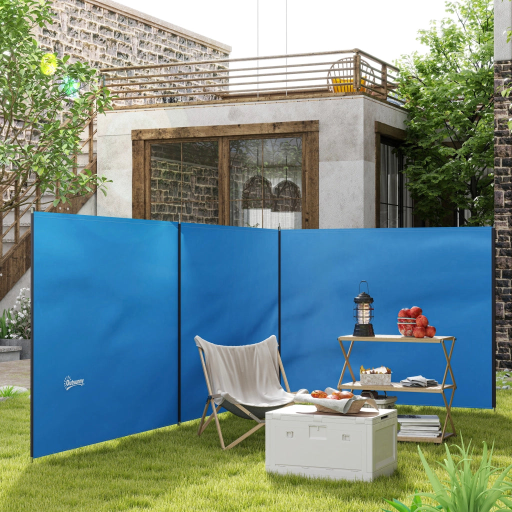 Paravento da giardino pieghevole ¨C zephmum ¨C Blu 540x150 cm