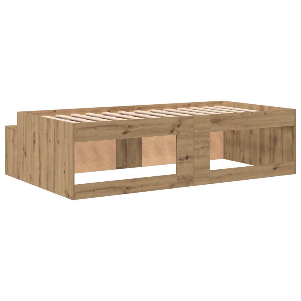 Letto Contenitore Quercia Artigianale 80x200 cm
