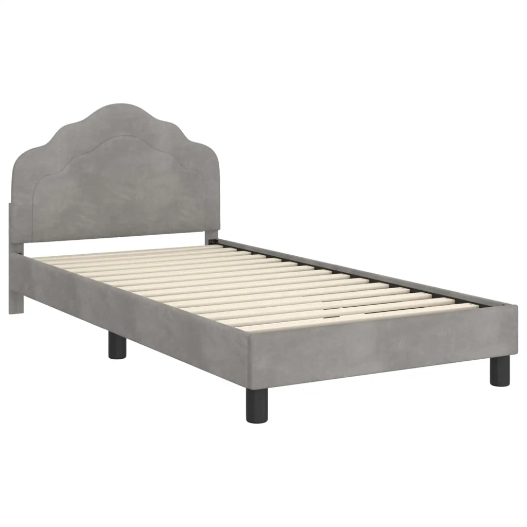 Struttura letto bambini con testata-Giroletto per bambini Grigio Chiaro 80 x 200 cm 180989