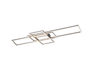Plafoniera LED 3 rettangoli, metallo, acciaio satinato, L 105 cm, Irvine
