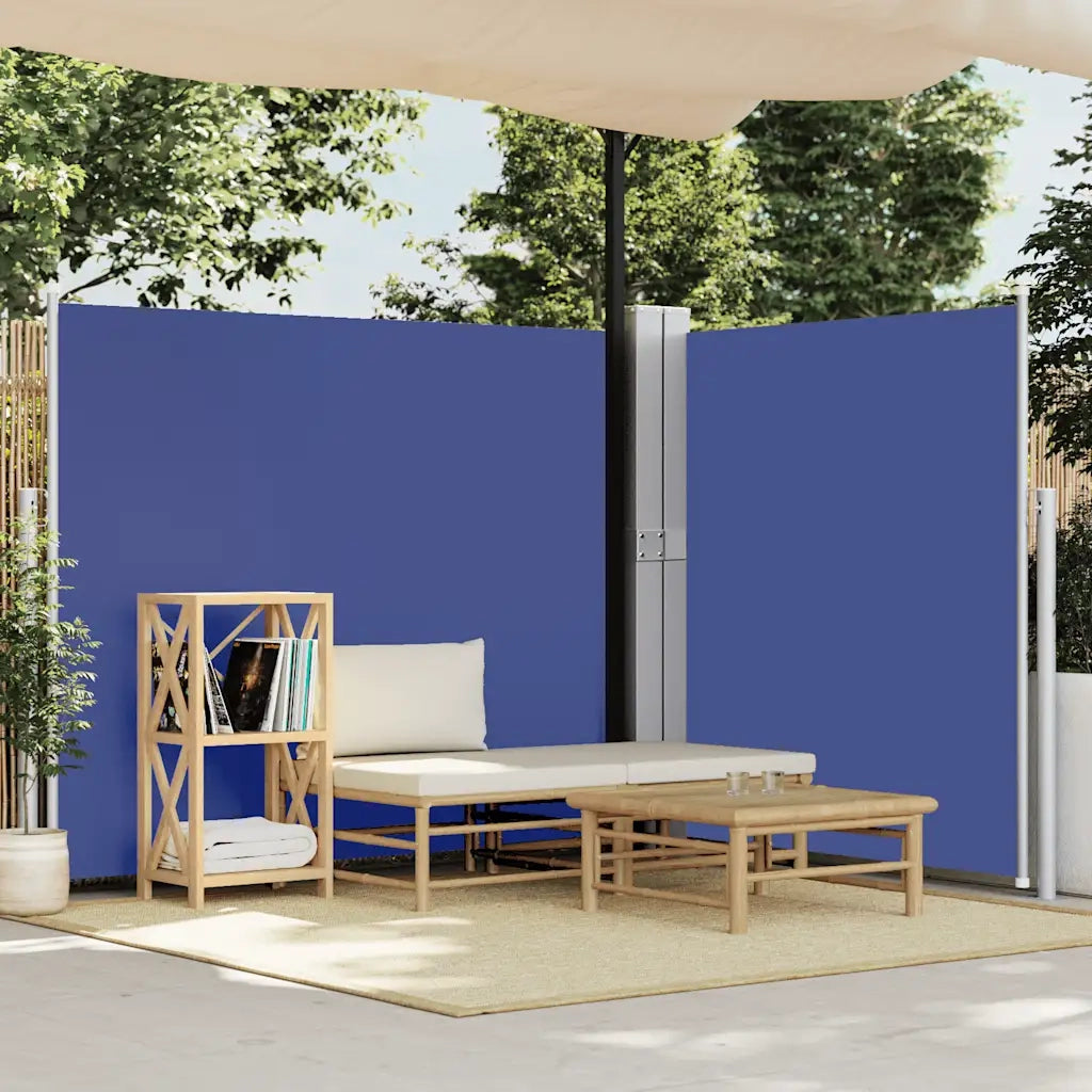 Tenda Laterale Retrattile per Patio 170x1200 cm Blu