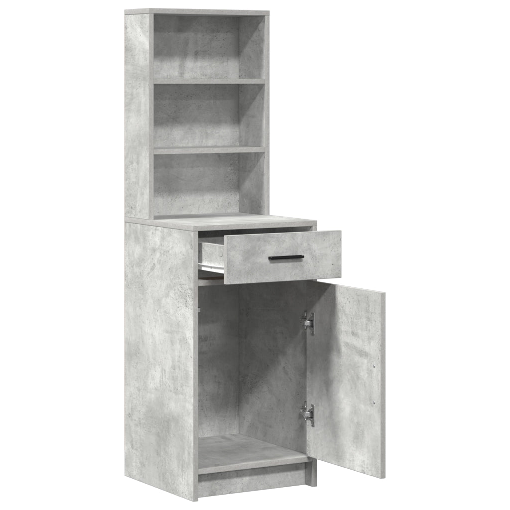 Armadio alto Grigio cemento 40x41x135 cm Legno ingegnerizzato