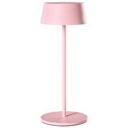 Lampada da tavolo wireless rosa in metallo da interno ed esterno con porta USB C ricaricabile