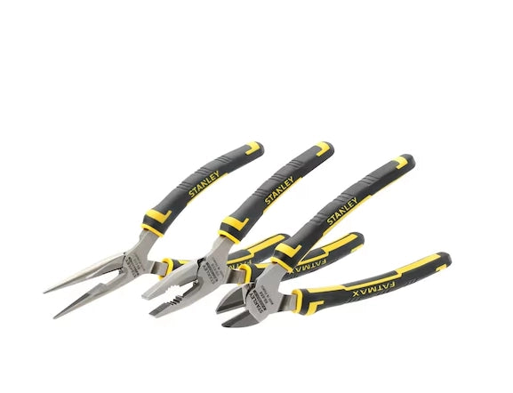 Set 3 Pinze Stanley FATMAX 4-84-488 Professionali per Elettricisti e Manutentori