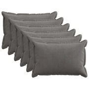 Federa 6 pz HOUTEN Grigio Scuro 50 x 80 cm corduroy 920112