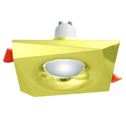 Faretto quadrato incasso moderno lampada LED 8W GU10 luce soffitto cucina negozio 230V foro 65mm BIANCO ORO 4000K