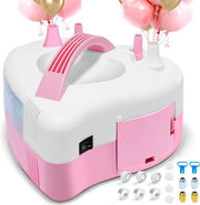 Pompa a palloncini elettrica 600 W - Sgonfiabile pompa a aria con doppio bocchino - Portatile - Decorazione di compleanno - Pompa per palloncini per matrimoni