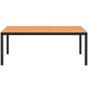 Tavolo da Giardino Marrone 185x90x74 cm cm in Alluminio e WPC 42795