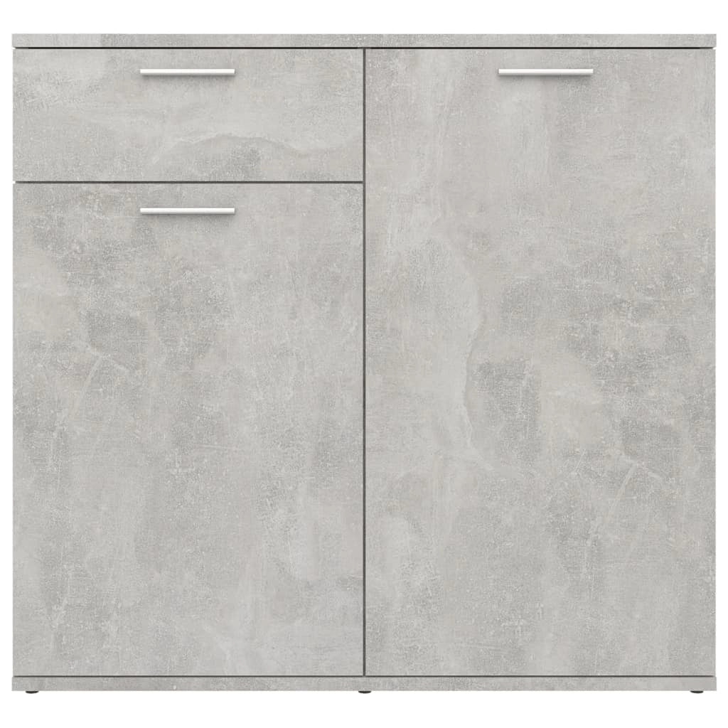 Buffet credenza cassettiera mobiletto mobile contenitore organizer per cucina soggiorno salotto 80 x 36 x 75 cm legno ingegnerizzato grigio 02_0032105