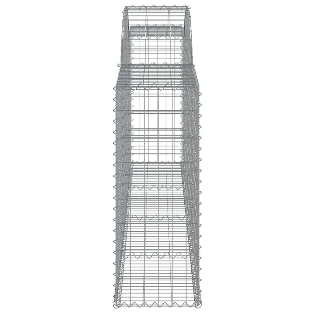Cesti Gabbioni ad Arco 8 pz 300x30x80/100 cm Ferro Zincato 3146509