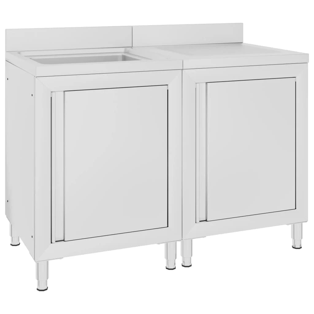 Lavello da cucina professionale acciaio inox 120 x 60 x 96 cm 02_0000724