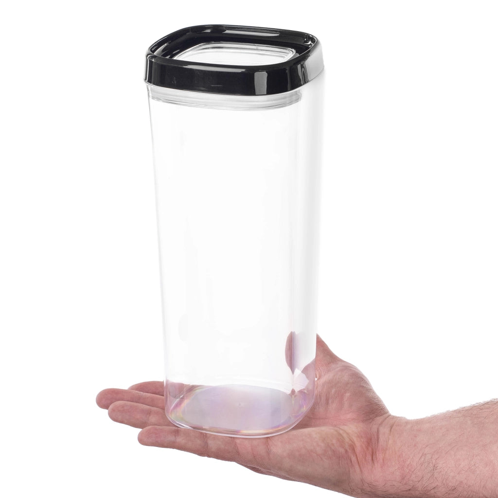KADAX Contenitori per alimenti sfusi e spezie con coperchio, in plastica, confezione da 3 pezzi.