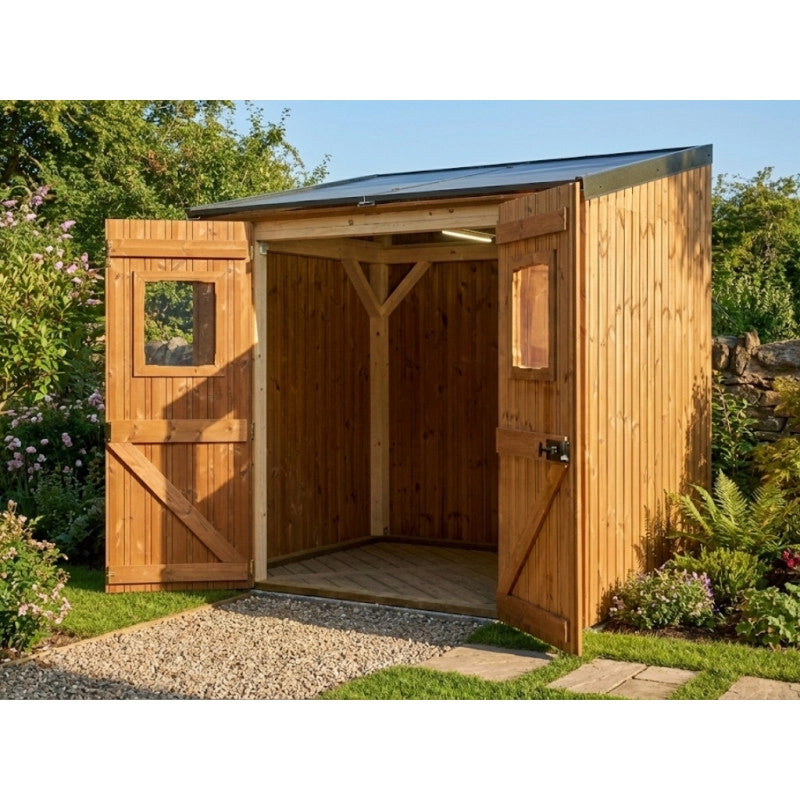 Casetta da giardino in legno 186x232 cm con fotovoltaico 1kW – Pareti 19 mm – 2 pannelli fotovoltaici – LB1923.02TH Foresta